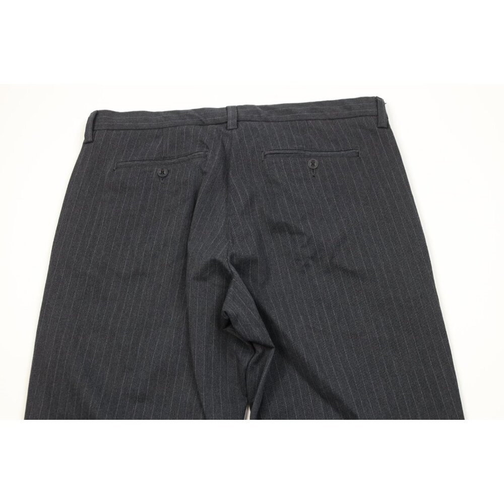 Vintage Y2K 2005 Gap Mens 34x34 Faded Heavyweight Striped Wide Leg Chino Pants - Picture 8 of 10